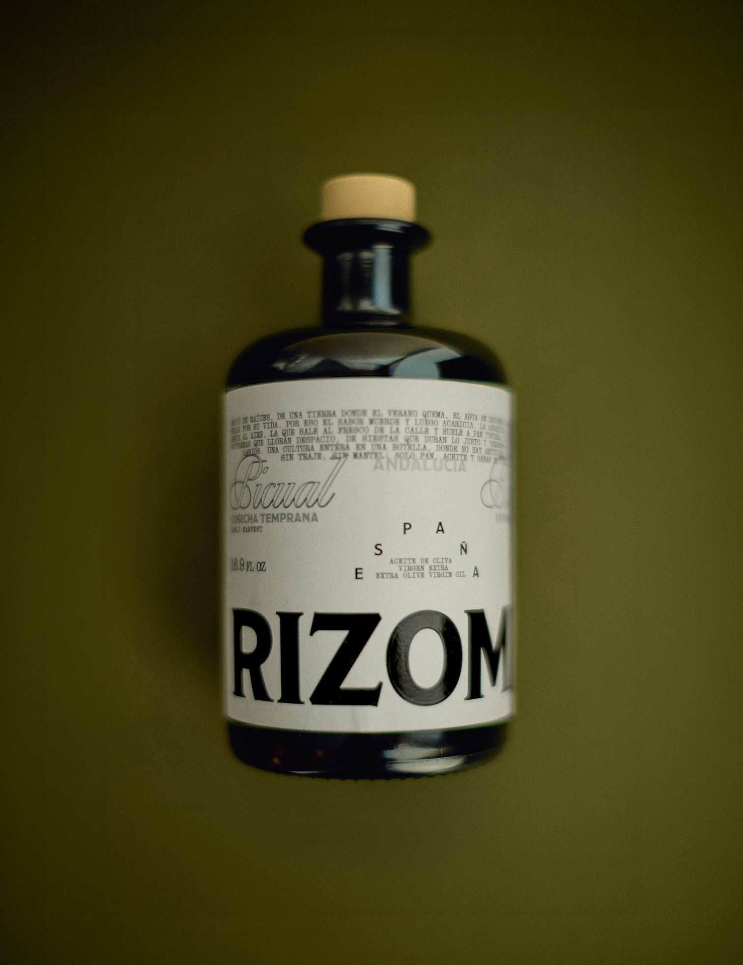Botella Rizoma Picual EVOO - cosecha 2025 primera prensada en frío