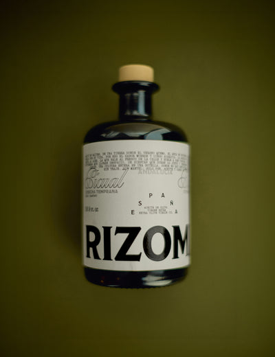 Botella Rizoma Picual EVOO - cosecha 2025 primera prensada en frío